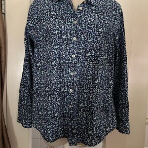 Talbots petite  button up floral blouse. 10P